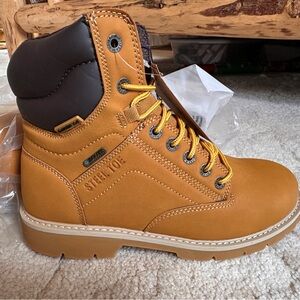 Hi-Tec X-T Wheat Tan Work Boot with Yellow Laces NWT